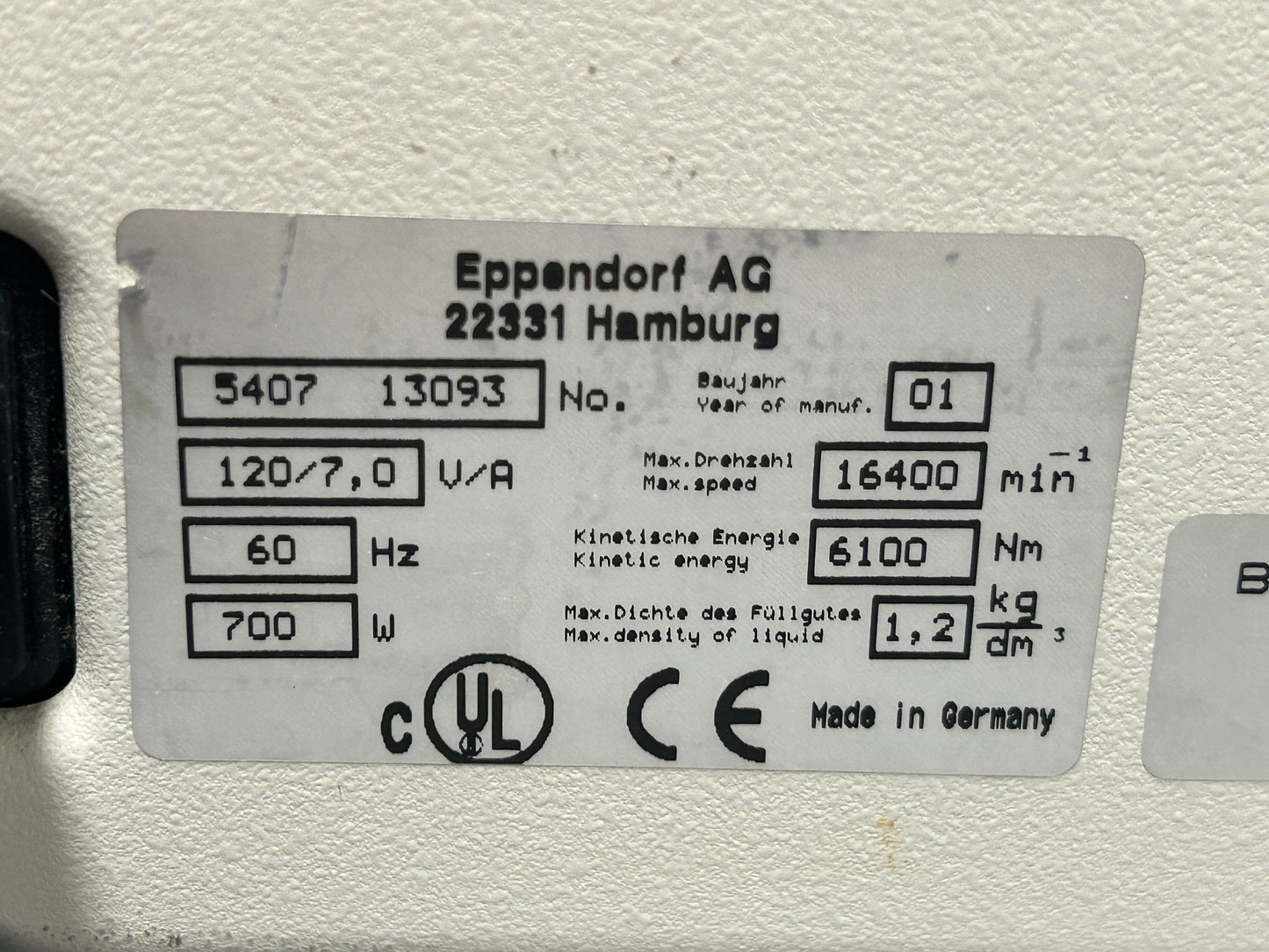 Eppendorf 5417R Refrigerated Centrifuge