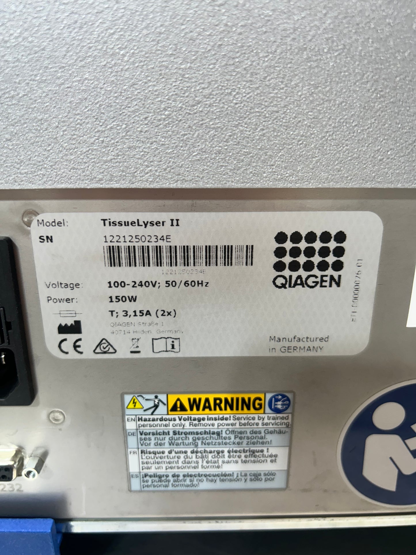Retsch Qiagen Tissuelyser II Sample Disruptor MM400 DOM2020