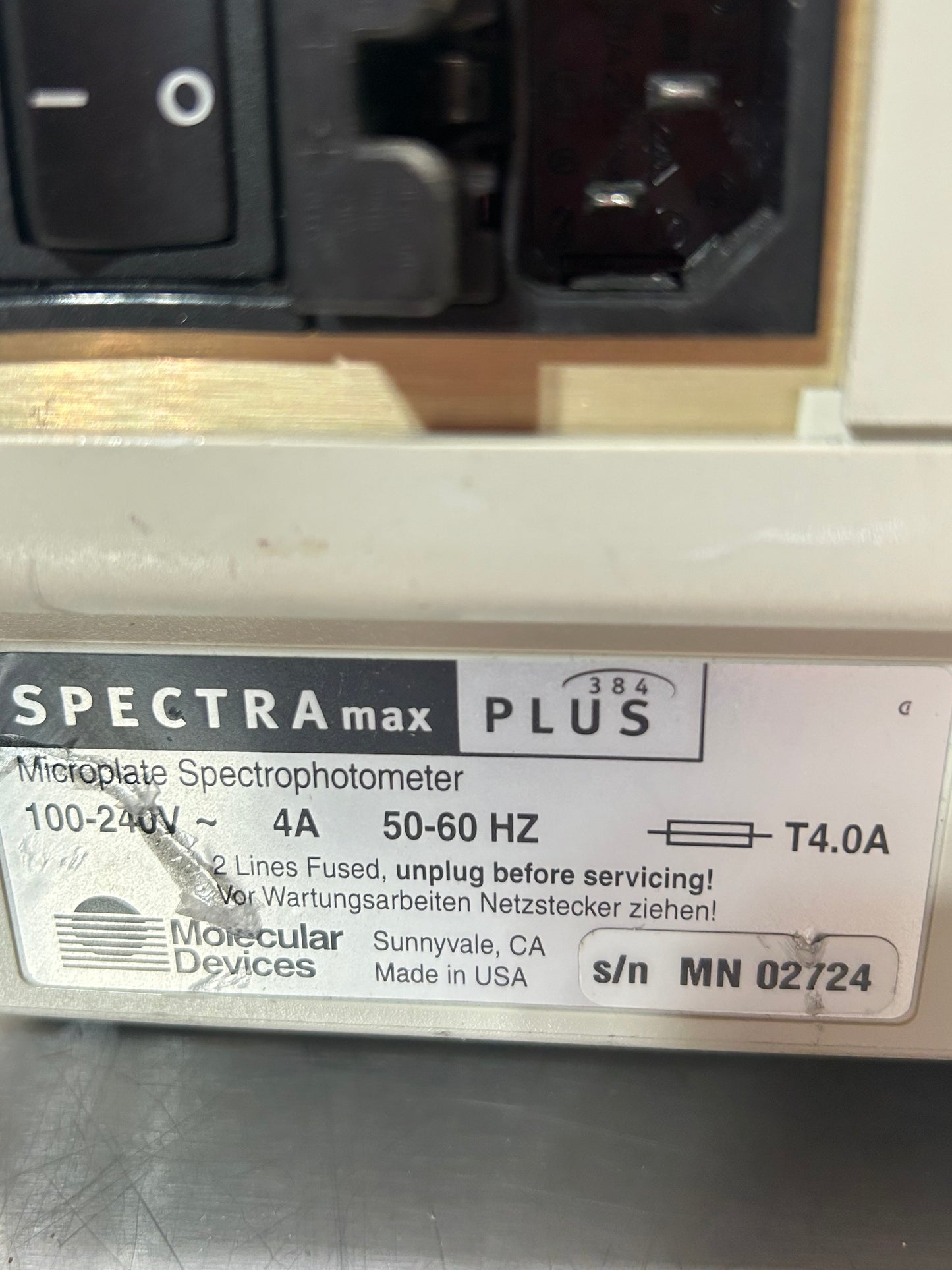 Molecular Devices Spectramax Plus 384 w/ softmax Pro