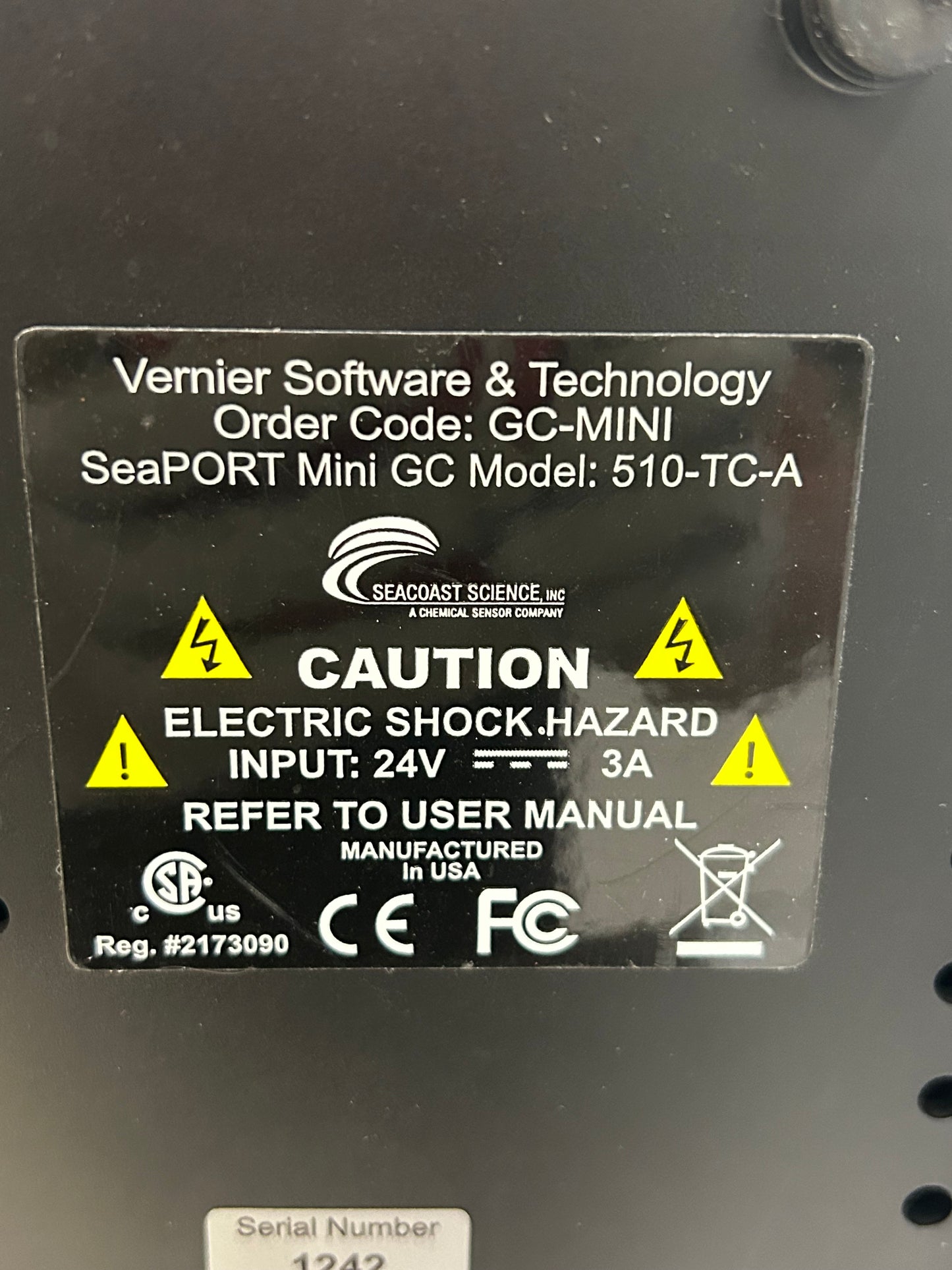 Vernier Mini GC gas chromatograph