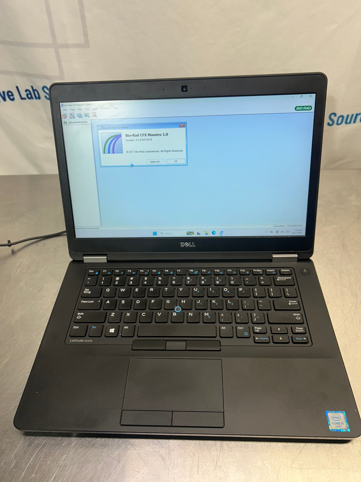 Dell laptop with Bio rad CFX Maestro 1.0 loaded