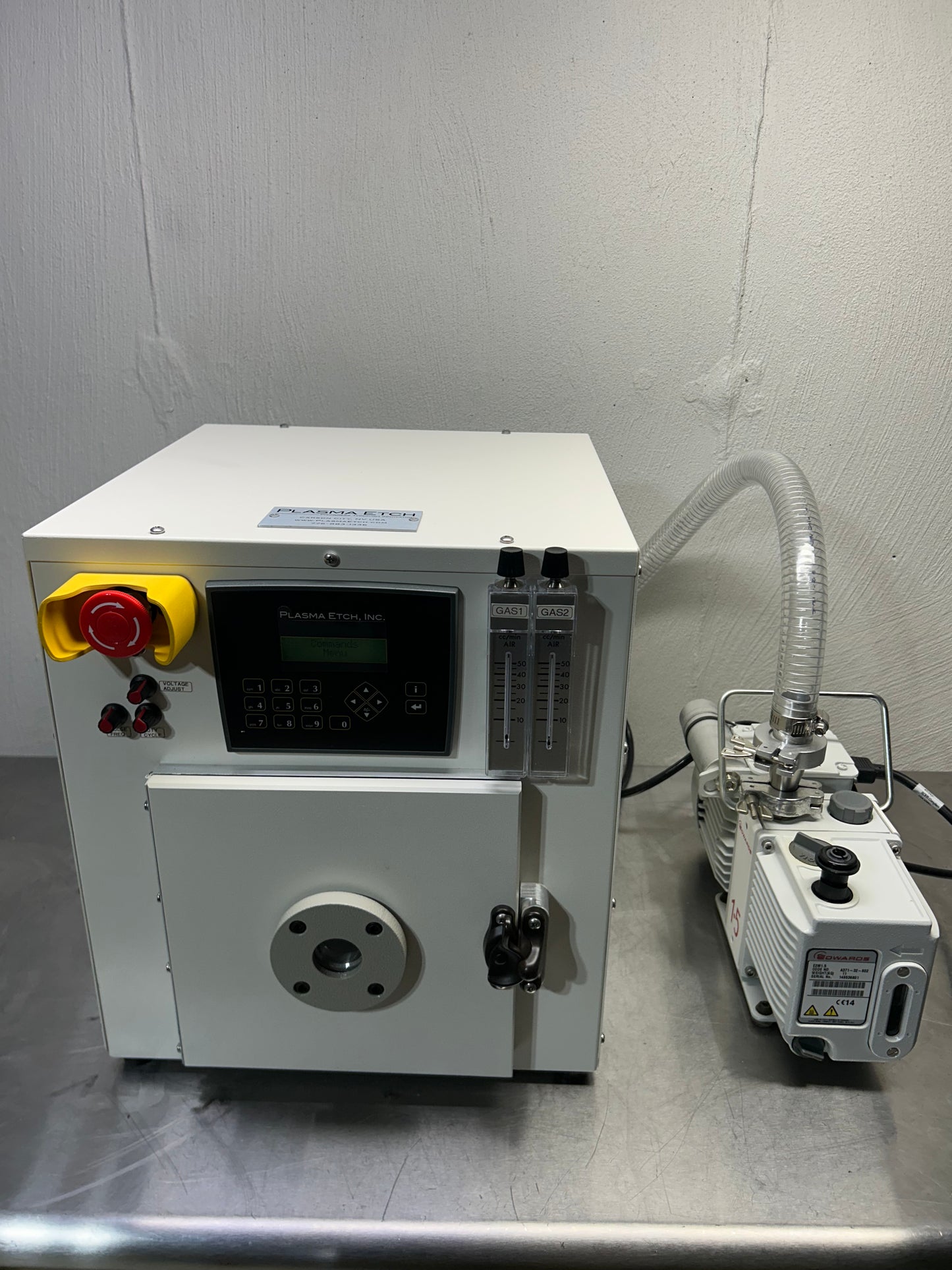 Plasma Etch PE-50-LF Plasma Etcher with vacuum pump