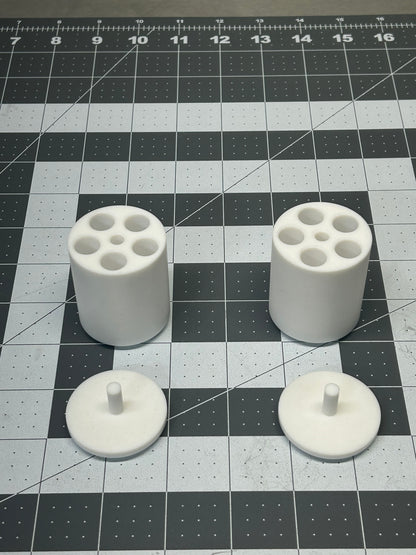 Non-OEM compatible PTFE 5 Reaction Vial Adapter Set for Retsch