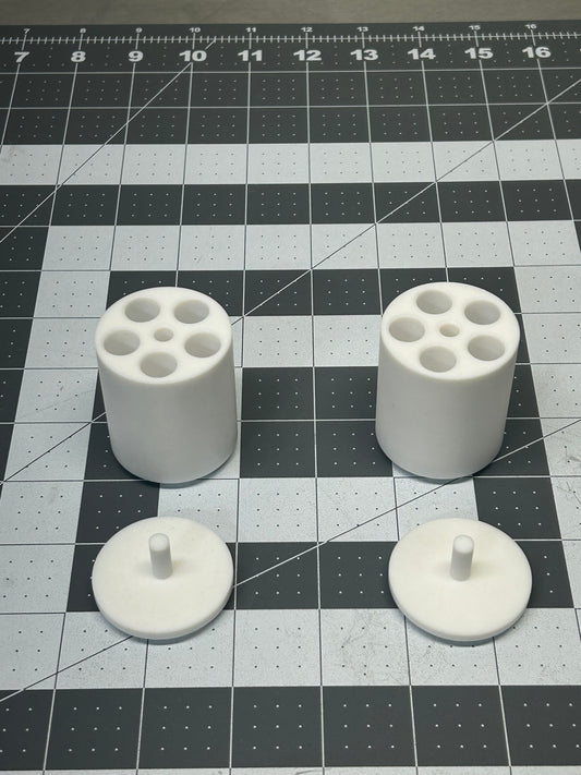 Non-OEM compatible PTFE 5 Reaction Vial Adapter Set for Retsch