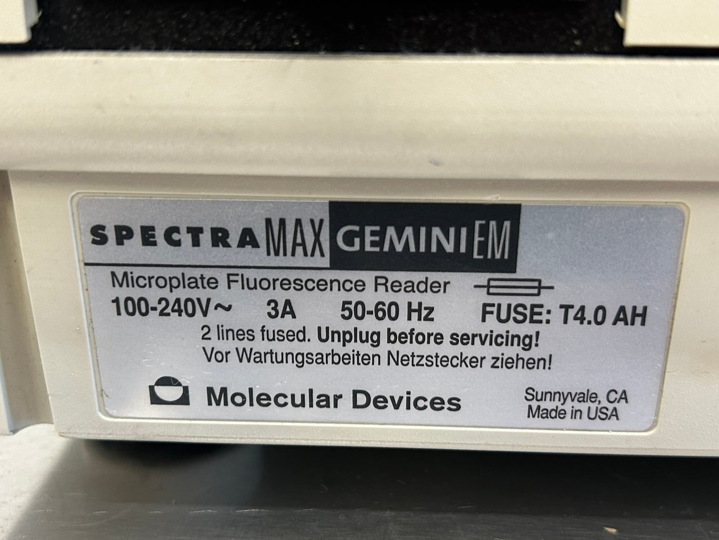 Molecular Devices SpectraMax Gemini EM Microplate Reader