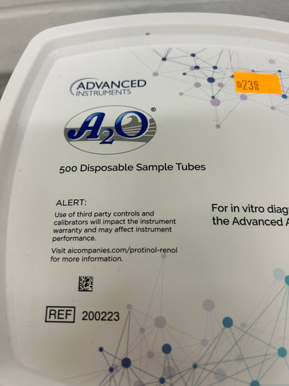 OEM Advanced Instruments A2O Disposable Sample Tube 200223 500/box