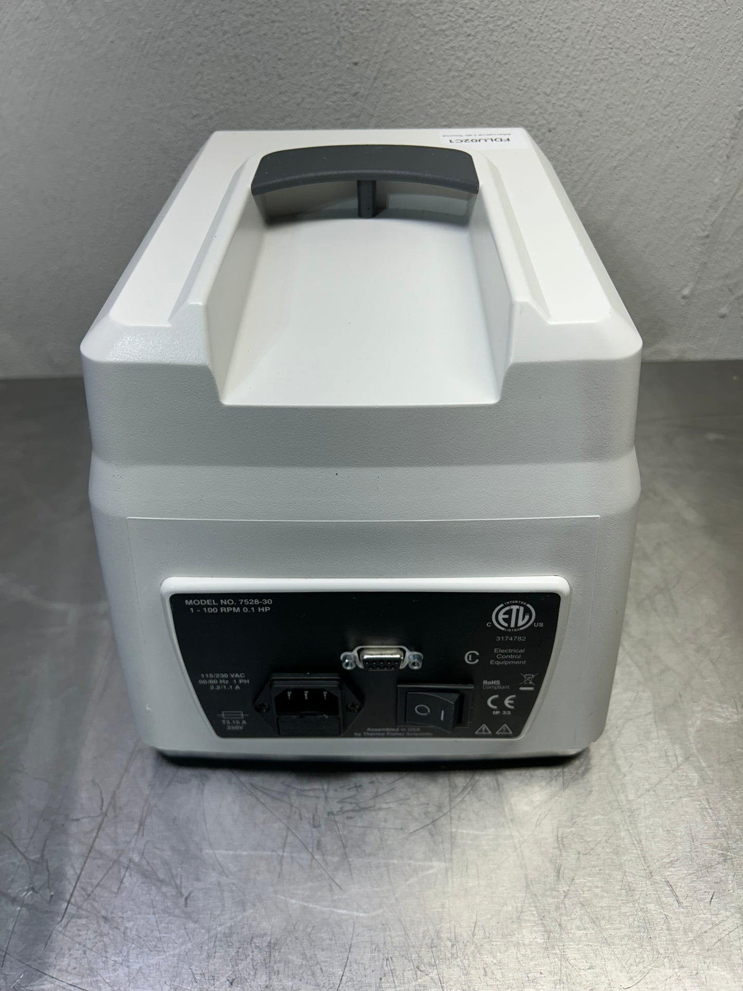Masterflex L/S Console Drives Peristaltic Pump 7528-30 with 77250-62 pump head