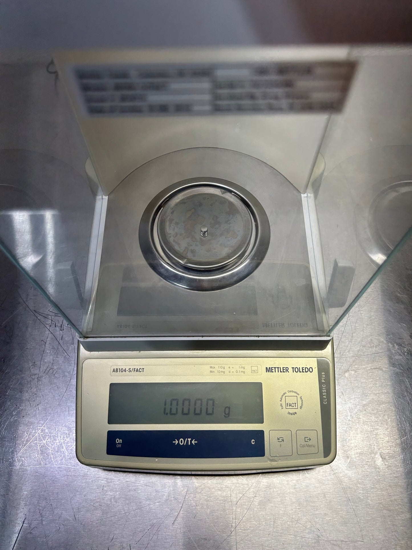 Mettler Toledo AB104-S/FACT Analytical Balance 0.1mg Readability