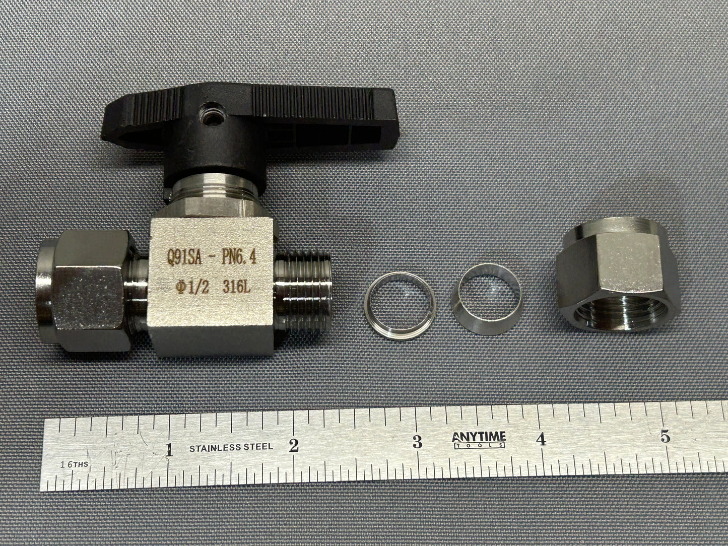 Swagelok-type Stainless Steel 316 Ball Valve 2 way