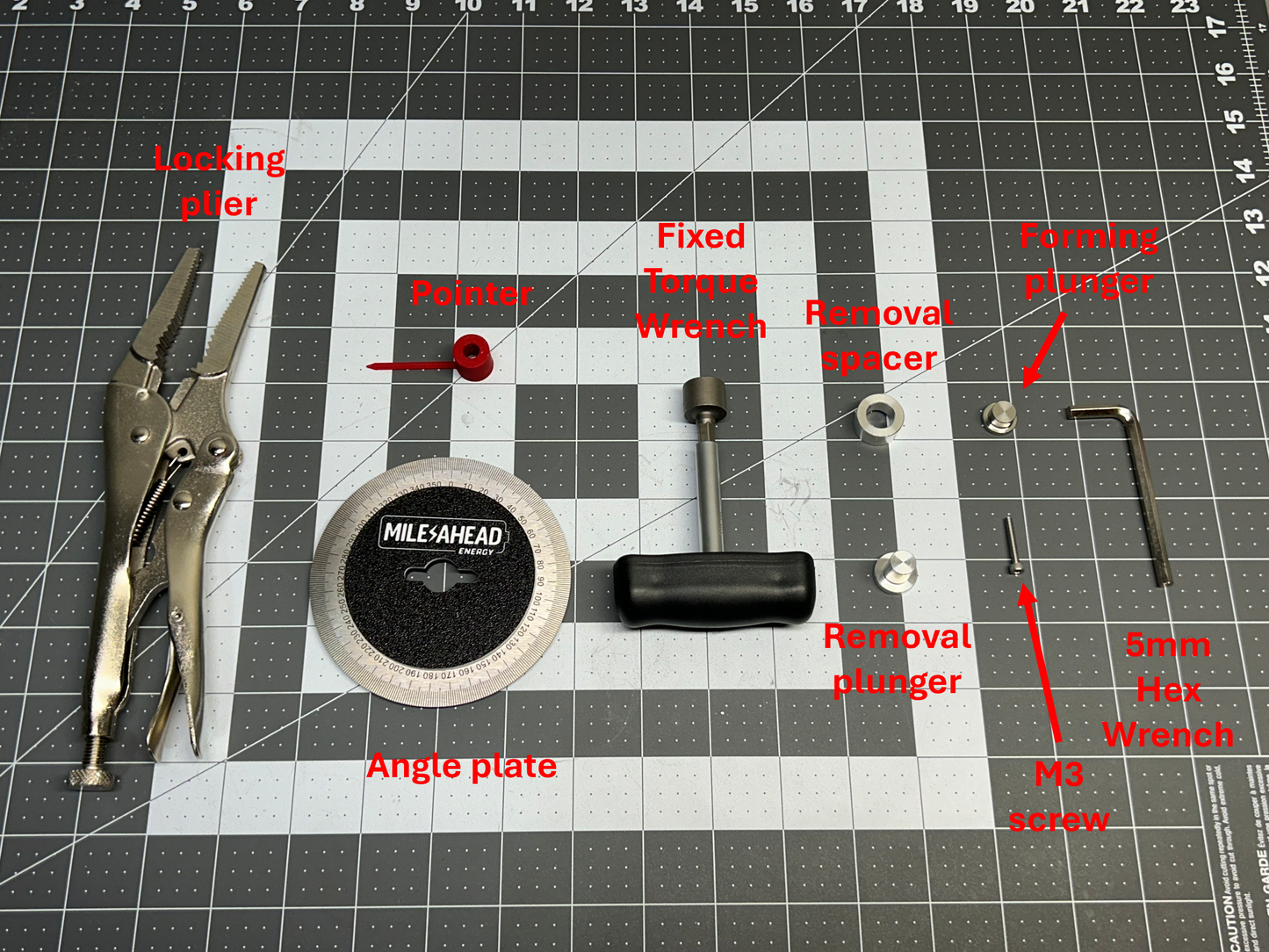 Tool kit for MilesAhead Energy P2-10 Battery Tester