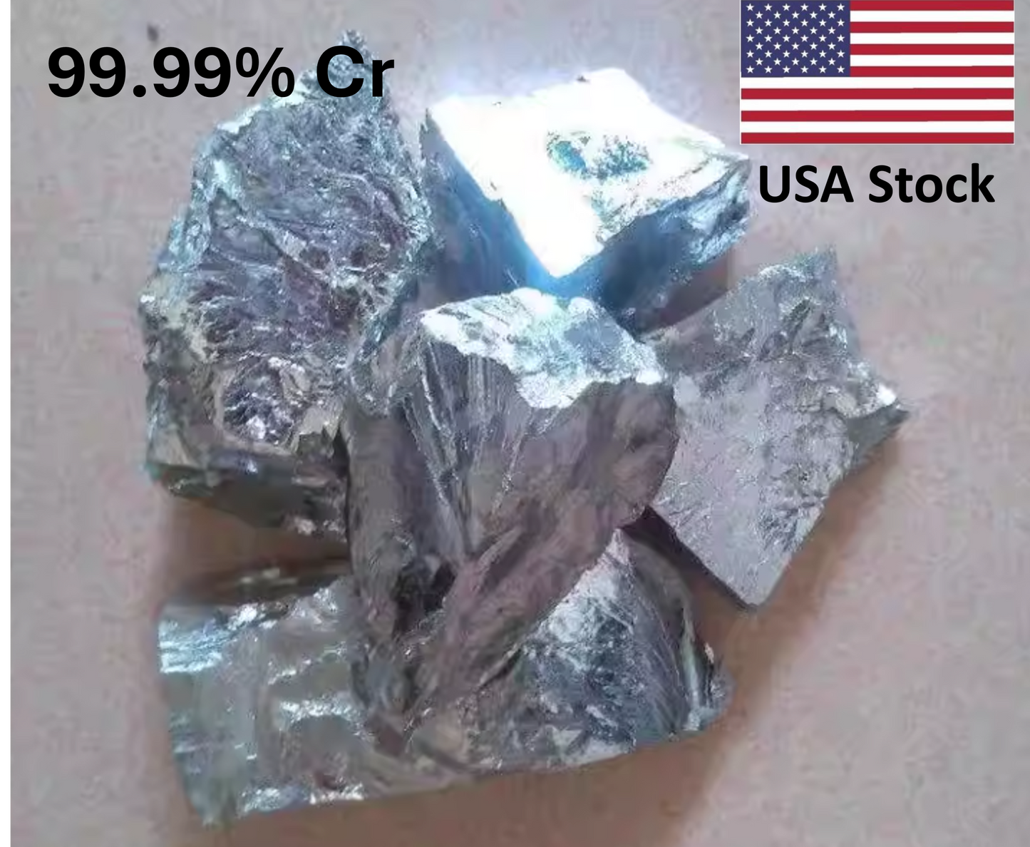 High Purity Chomium Chunk Cr 99.99% Research Grade