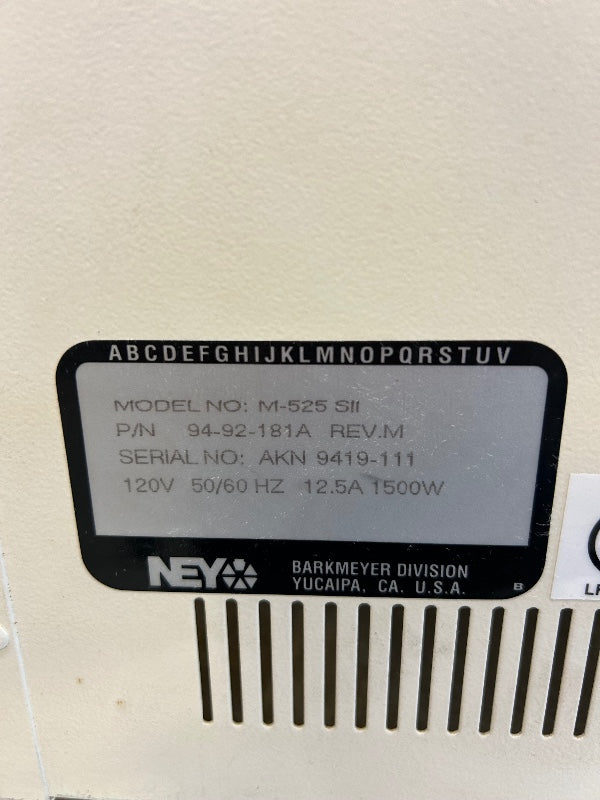 Ney M-525 SII Furnace Working