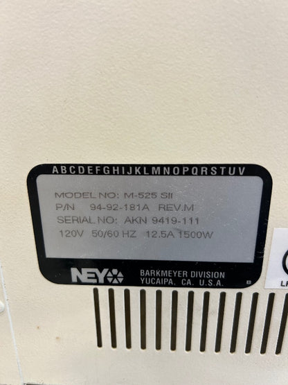 Ney M-525 SII Furnace Working