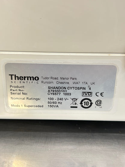 Thermo Scientific Cytonspin 4 Cytocentrifuge Working See video